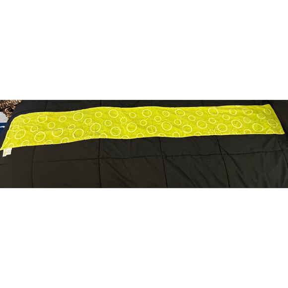 Talbots Silk Blend Velvet Scarf Chartreuse Green Soft & Plush - Picture 4 of 5